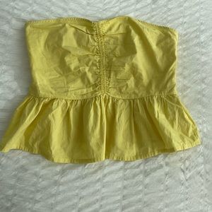 Stunning strapless yellow corset top size US10 Anthropologie